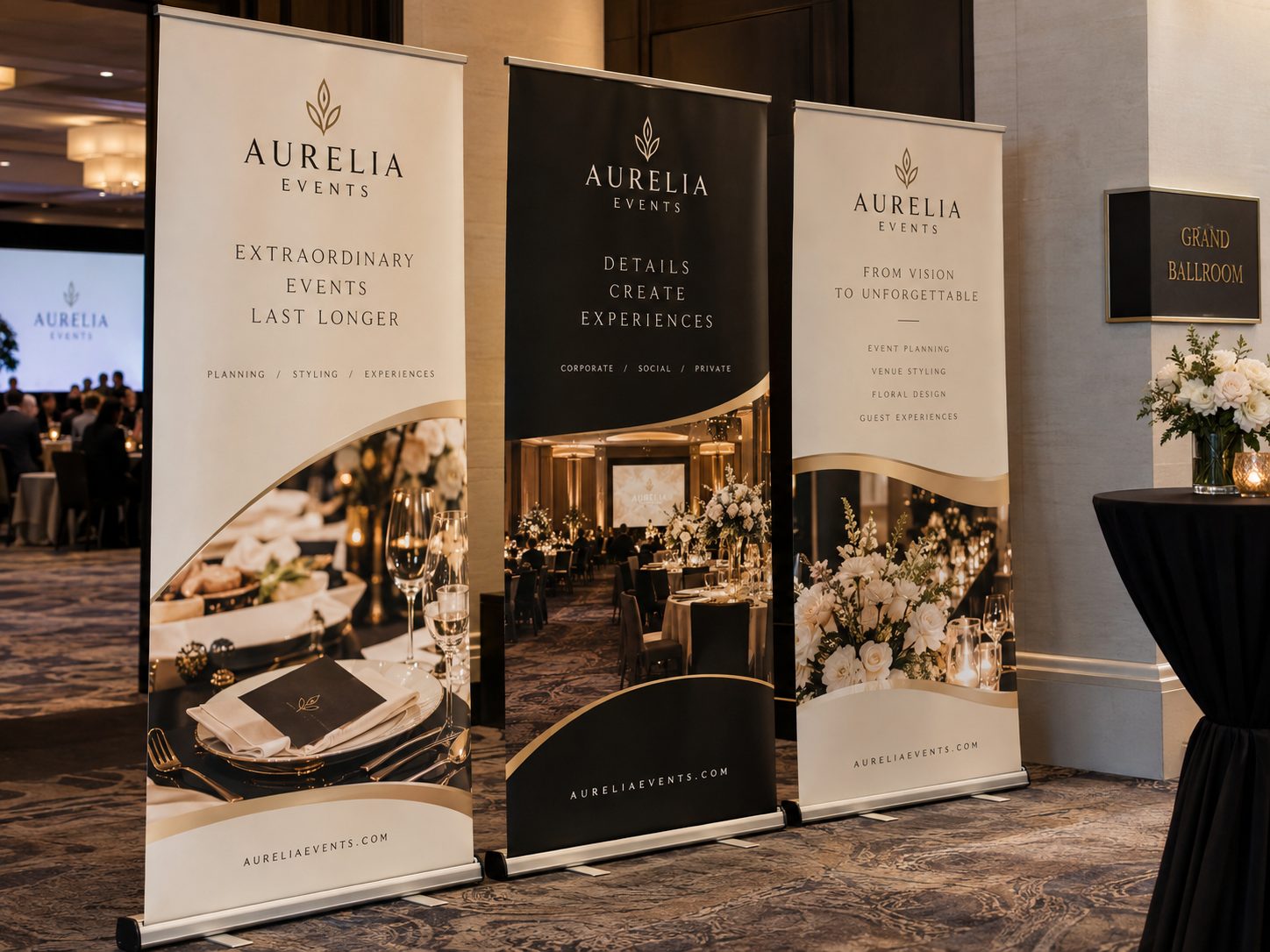 Event roll-up banners